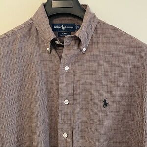 Polo Ralph Lauren Brown Plaid Dress Shirt